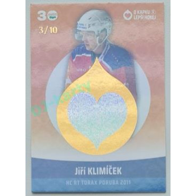 2022/23 Goal cards Chance Liga O kapku lepší hokej #KN-20 Jiří Klimíček Red 3/10