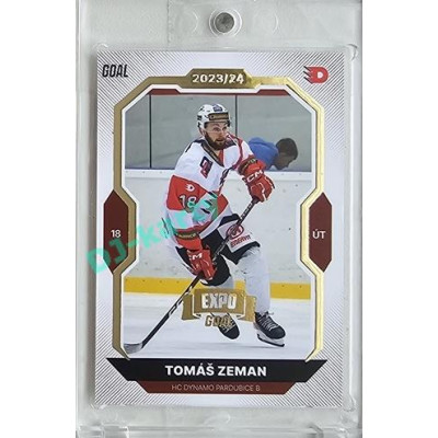 2023/24 Goal cards Chance Liga 2. série #382 Tomáš Zeman Expo Gold 1of7