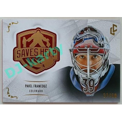 2021/22 Legendary Cards SAVES HELP MEMORABILIA SERIES #SH-006 Pavel Francouz Red xx/50
