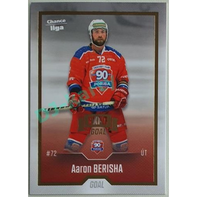 2022/23 Goal Cards Chance Liga 1. série #171 Aaron Berisha Expo Pardubice Gold 1 of 3