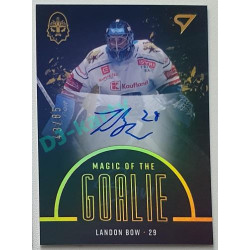 2022/23 Sportzoo ELH 1. série #MGS-LB Landon Bow Magic of the Goalie Auto xx/85