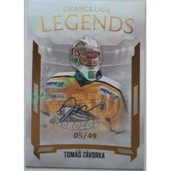 2022/23 Goal Cards Chance Liga 1. série #LL-7 Tomáš Závorka Legends Autograph 05/49