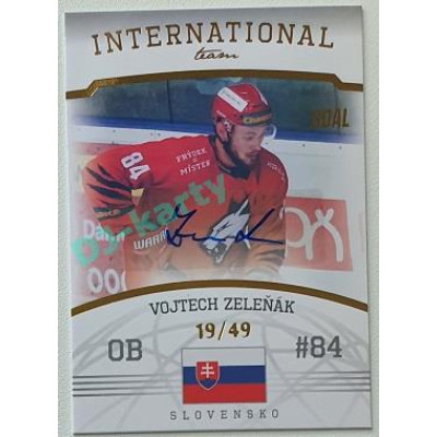 2022/23 Goal Cards Chance Liga 2. série #09 Vojtech Zeleňák International Team Autograph xx/49