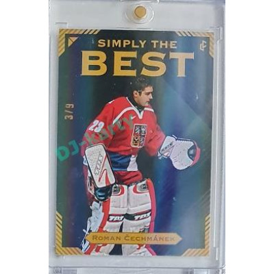 2023 Legendary Cards Simply the Best #23 Roman Čechmánek Neon Rainbow 3/9