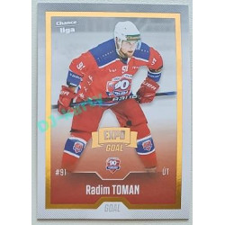 2022/23 Goal Cards Chance Liga 2. série #369 Radim Toman Expo Gold 1 of 3