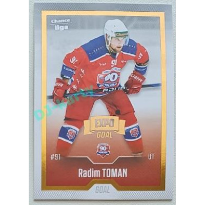 2022/23 Goal Cards Chance Liga 2. série #369 Radim Toman Expo Gold 1 of 3