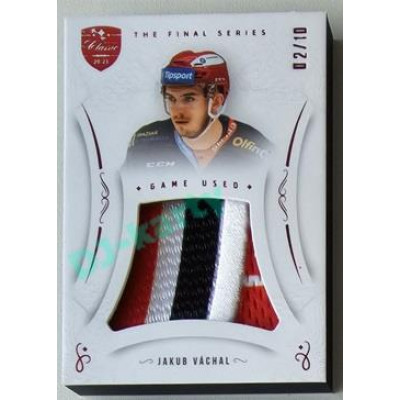 2021/22 OFS The Final Series Jakub Váchal #JER-JV 02/10 Game Used Jersey Red