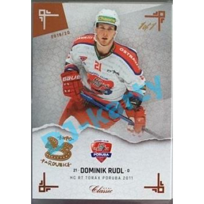 2019/20 OFS Chance liga Dominik Rudl #232 1/1 Leather paralel Expo Pard.