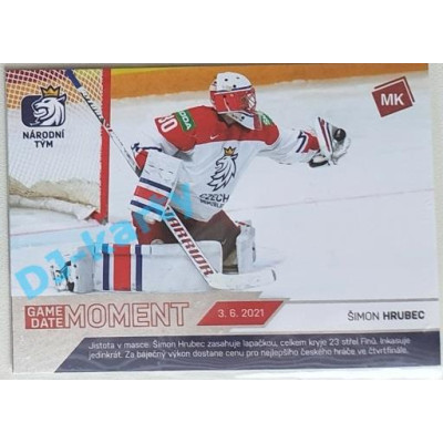 2021 MK reprezentace Šimon Hrubec GDM #97 4/25 Red