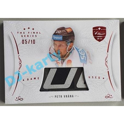 2021/22 OFS The Final Series Petr Vrána #STI-VRE 05/10 Game Used Stick Red
