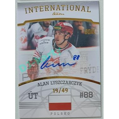 2022/23 Goal Cards Chance Liga 2. série #10 Alan Lyszczarczyk International Team Autograph xx/49