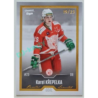 2022/23 Goal Cards Chance Liga Update #449 Karel Křepelka Gold xx/23