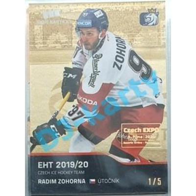 2020 MK reprezentace Radim Zohorna #43 1/5 Gold Czech Expo