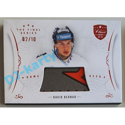 2021/22 OFS The Final Series David Bernad #STI-BED 02/10 Game Used Stick Red