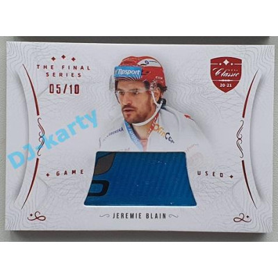 2021/22 OFS The Final Series Jeremie Blain #STI-BLJ 05/10 Game Used Stick Red