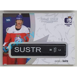 2021 MK reprezentace Andrej Šustr #17 1/1 Game used memorabilia NAMEPLATE