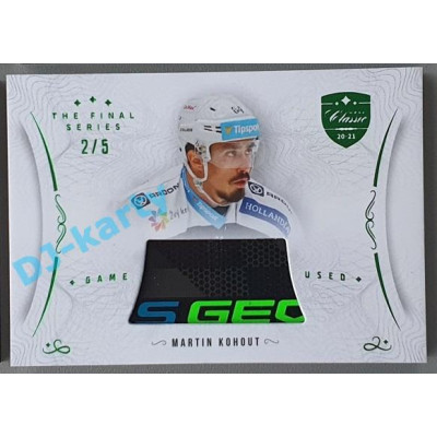 2021/22 OFS The Final Series Martin Kohout #STI-KOM 2/5 Game Used Stick Emerald