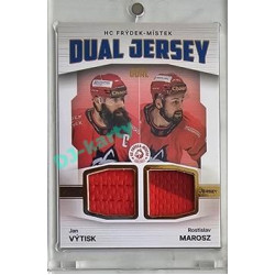 2023/24 Goal cards Chance Liga 2. série #JD-12 Jan Výtisk / Rostislav Marosz Game Used Material Dual Jersey 04/10