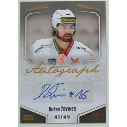 2022/23 Goal Cards Chance Liga 2. série #129 Dušan Žovinec Autograph xx/49