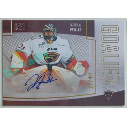 2022/23 Goal Cards Chance Liga 2. série #22 Jaroslav Pavelka Goalies Autograph xx/49