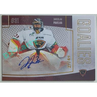 2022/23 Goal Cards Chance Liga 2. série #22 Jaroslav Pavelka Goalies Autograph xx/49