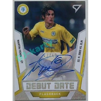 2022/23 Sportzoo Fortuna Liga 2. série #DFS-MF Martin Fenin Debut Date Flashback Auto xx/49