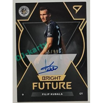 2022/23 Sportzoo Fortuna Liga 1. série #BF-7 Filip Kubala BRIGHT FUTURE AUTO 35/99