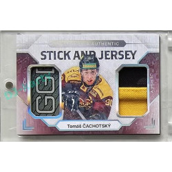 2023/24 Goal cards Chance Liga 2. série #SJ-09 Tomáš Čachotský Game Used Material Jersey&Stick 5/5