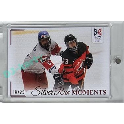2023/24 Legendary Cards Hlinka Gretzky Cup Young Lions #SRM-46 Češi ve finále čelili Kanadě Silver Run Moments Canvas xx/29