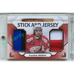 2023/24 Goal cards Chance Liga 2. série #SJ-14 František Hrdinka Game Used Material Jersey&Stick 15/20