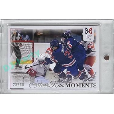 2023/24 Legendary Cards Hlinka Gretzky Cup Young Lions #SRM-02 Jakub Milota zneškodnil 19 střel USA Silver Run Moments Rainbow xx/39