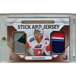 2023/24 Goal cards Chance Liga 2. série #SJ-16 Daniel Rákos Game Used Material Jersey&Stick 15/20