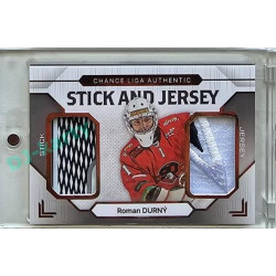 2023/24 Goal cards Chance Liga 2. série #SJ-17 Roman Durný Game Used Material Jersey&Stick 15/20