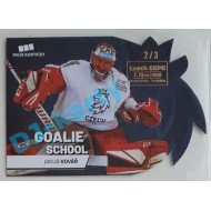 2020 MK reprezentace Jakub Kovář #8 2/3 Goalie School Die-cut Blue Czech Expo