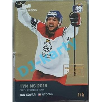 2020 MK reprezentace Jan Kovář #63 1/5 Gold Czech Expo