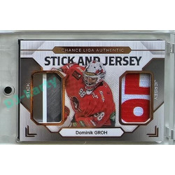 2023/24 Goal cards Chance Liga 2. série #SJ-18 Dominik Groh Game Used Material Jersey&Stick 15/20