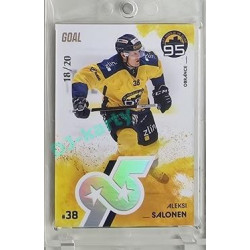 2024 Goal Cards 95. VÝROČÍ ZLÍNSKÉHO HOKEJE #ZL09 Aleksi Salonen Parallel xx/20