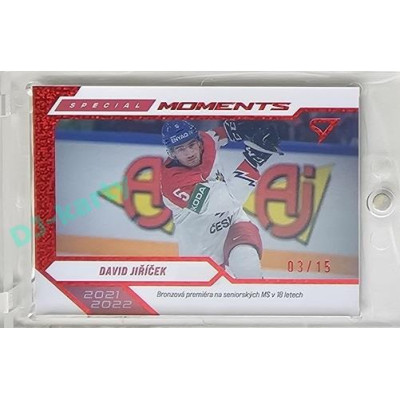 2024 Sportzoo Hokejové ČESKO #SM-03 David Jiříček Special Moments Limited 03/15