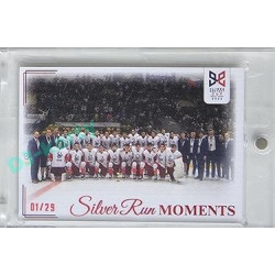 2023/24 Legendary Cards Hlinka Gretzky Cup Young Lions #SRM-50 Kanada vyhrála, Češi oslavili stříbro Silver Run Moments Canvas xx/29
