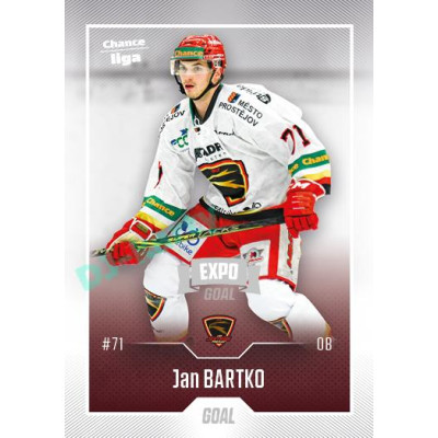 2022/23 Goal Cards Chance Liga Update #429 Jan Bartko Expo Ostrava SILVER 1of2