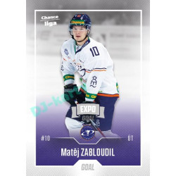 2022/23 Goal Cards Chance Liga Update #438 Matěj Zabloudil Expo Ostrava SILVER 1of2