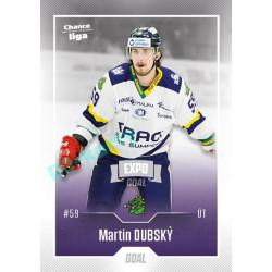 2022/23 Goal Cards Chance Liga Update #491 Martin Dubský Expo Ostrava SILVER 1of2