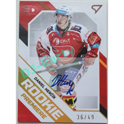 2021/22 Sportzoo TIPSPORT ELH 2. série #RP-21 Daniel Herčík Rookie Premiere Auto 36/49
