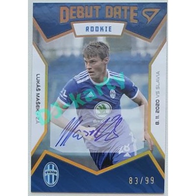 2021/22 Sportzoo Fortuna Liga 2. série #DR13 Lukáš Mašek DEBUT DATE ROOKIE AUTO 70/99