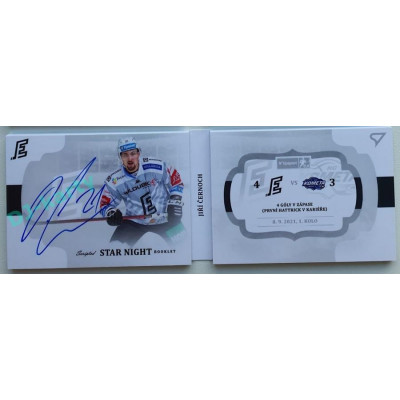 2021/22 Sportzoo TIPSPORT ELH 2. série #SN-JC Jiří Černoch Star Night Booklet 14/25