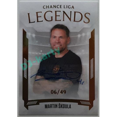 2022/23 Goal Cards Chance Liga 1. série #LL-9 Martin Škoula Legends Autograph 06/49