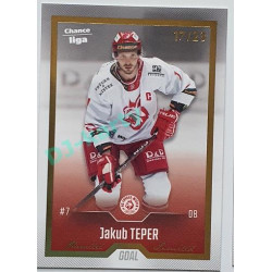 2022/23 Goal Cards Chance Liga 1. série #130 Jakub Teper Gold 17/23