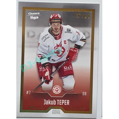 2022/23 Goal Cards Chance Liga 1. série #130 Jakub Teper Gold 17/23