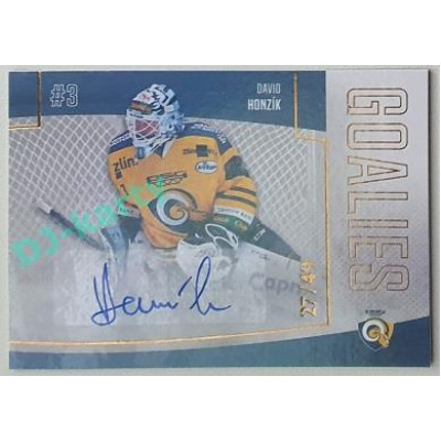 2022/23 Goal Cards Chance Liga 2. série #40 David Honzík Goalies Autograph xx/49