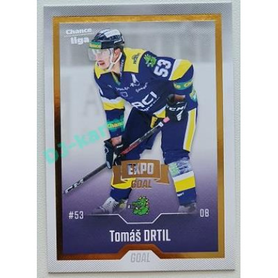 2022/23 Goal Cards Chance Liga 2. série #372 Tomáš Drtil Expo Gold 1 of 3